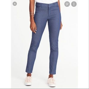 Old Navy blue pinstripe pixie pants size 14